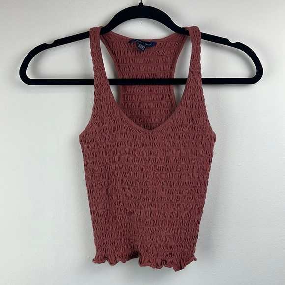 American Eagle Outfitters Tops - American Eagle Rust Smocked Tank size xs